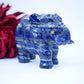 Elephant Hand Carved from Lapis Lazuli - Positive Faith Hope Love
