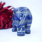 Elephant Hand Carved from Lapis Lazuli - Positive Faith Hope Love