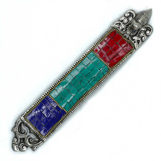 Polished Elephant Long Tibetan Incense Holder featuring natural patterning and unique variations - Positive Faith Hope Love