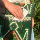Polished Emerald Green Kilim Messenger Festival Bag featuring vibrant green tone and crystalline clarity - Positive Faith Hope Love
