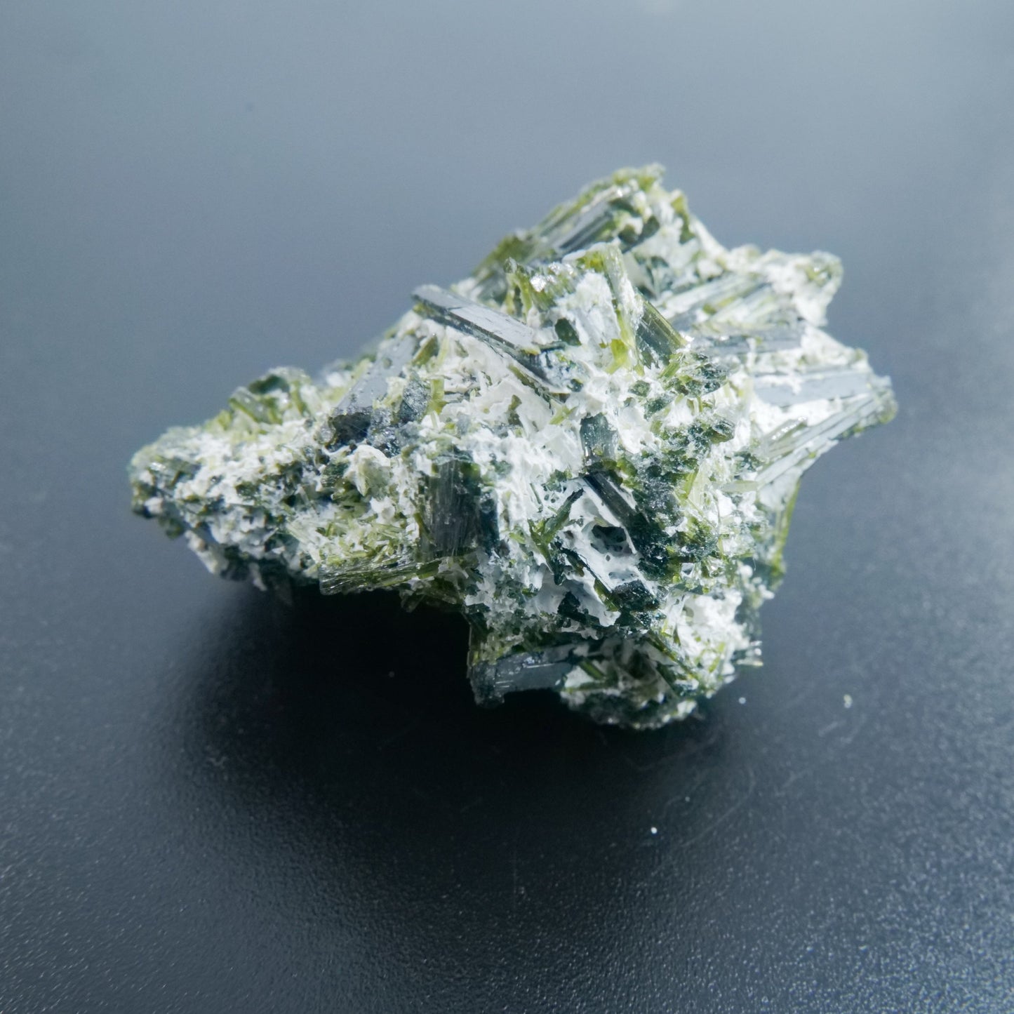 Epidote Specimen with Calcite Grade A Pakistan 28g - Positive Faith Hope Love