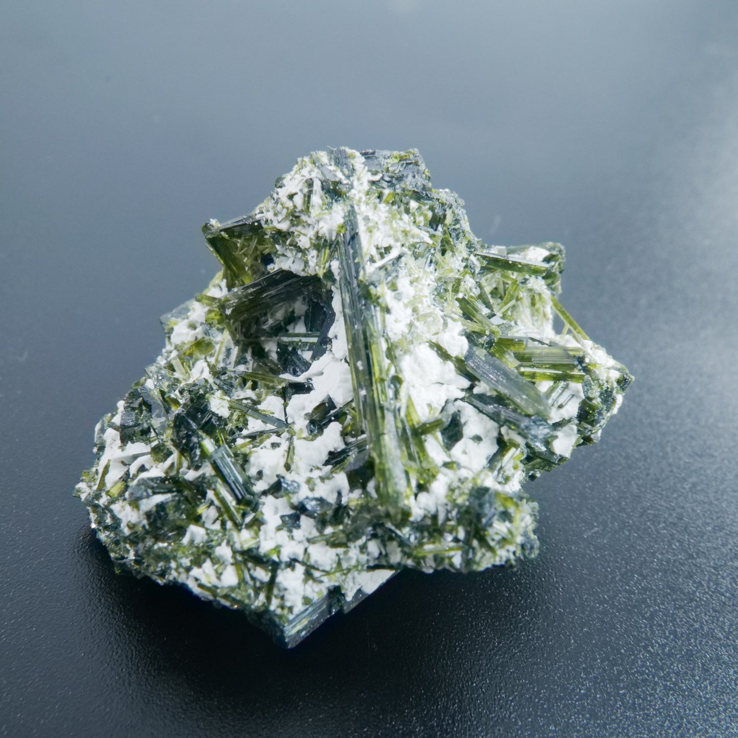 Epidote Specimen with Calcite Grade A Pakistan 28g - Positive Faith Hope Love