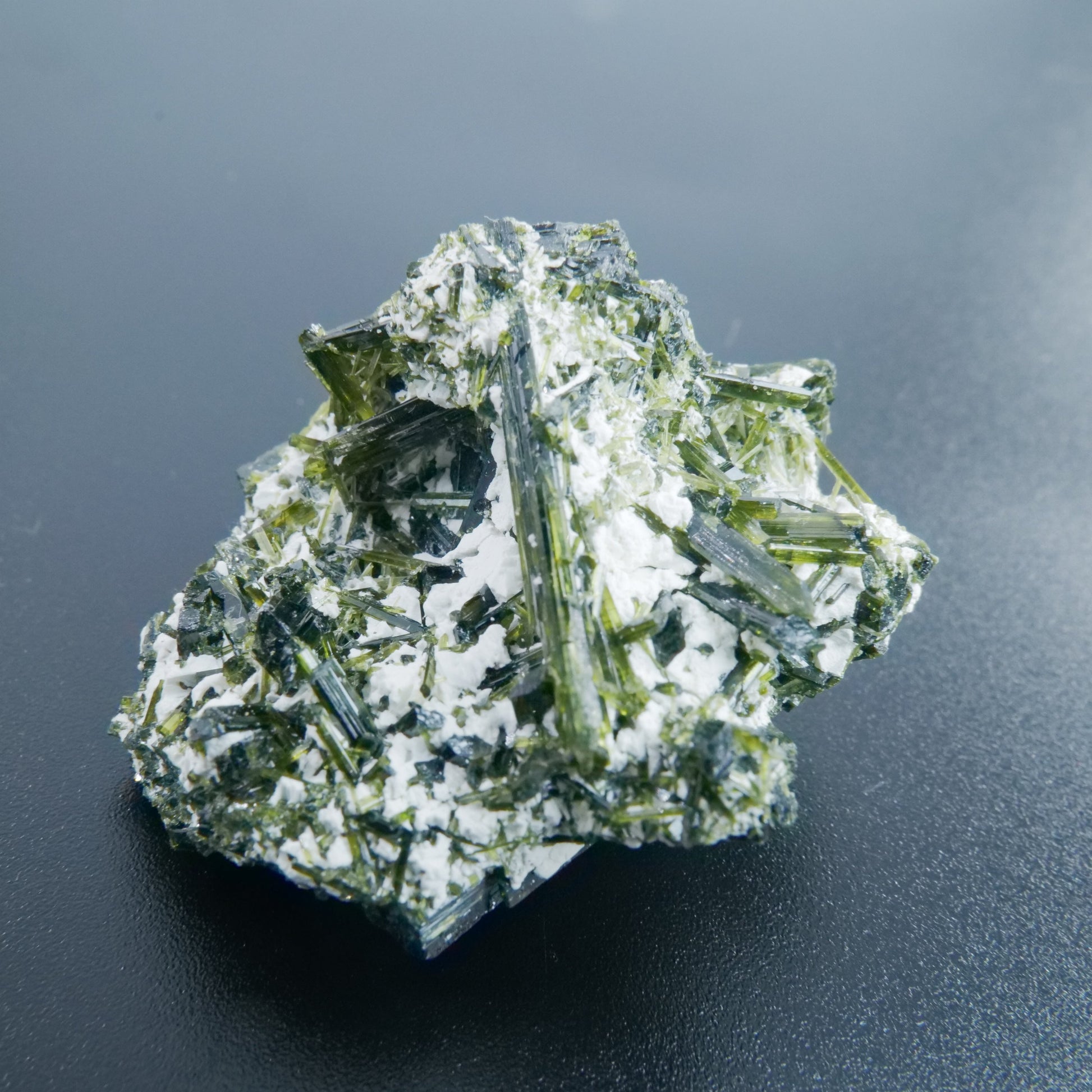 Epidote Specimen with Calcite Grade A Pakistan 28g - Positive Faith Hope Love