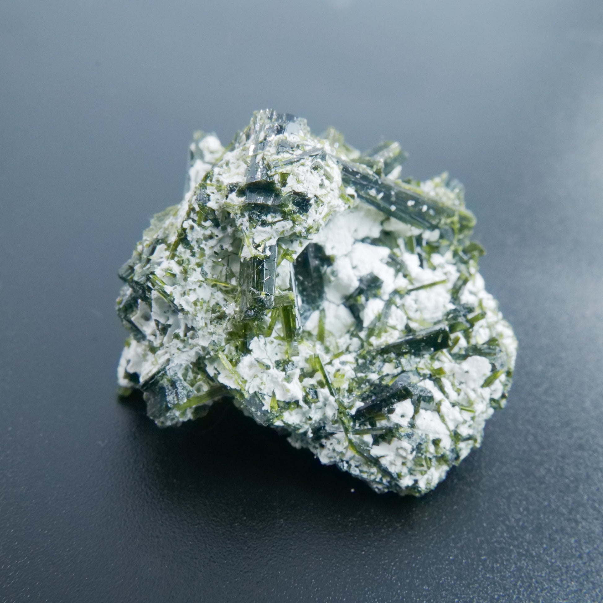 Epidote Specimen with Calcite Grade A Pakistan 28g - Positive Faith Hope Love