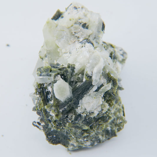 Epidote Speciment with Calcite and Quartz Grade A Pakistan 74g - Positive Faith Hope Love