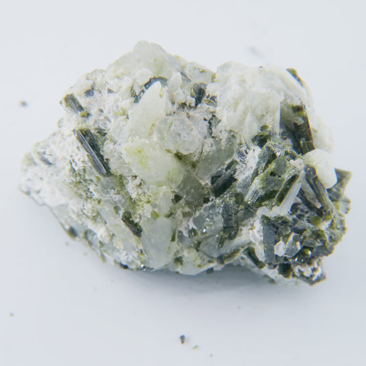 Epidote Speciment with Calcite and Quartz Grade A Pakistan 74g - Positive Faith Hope Love