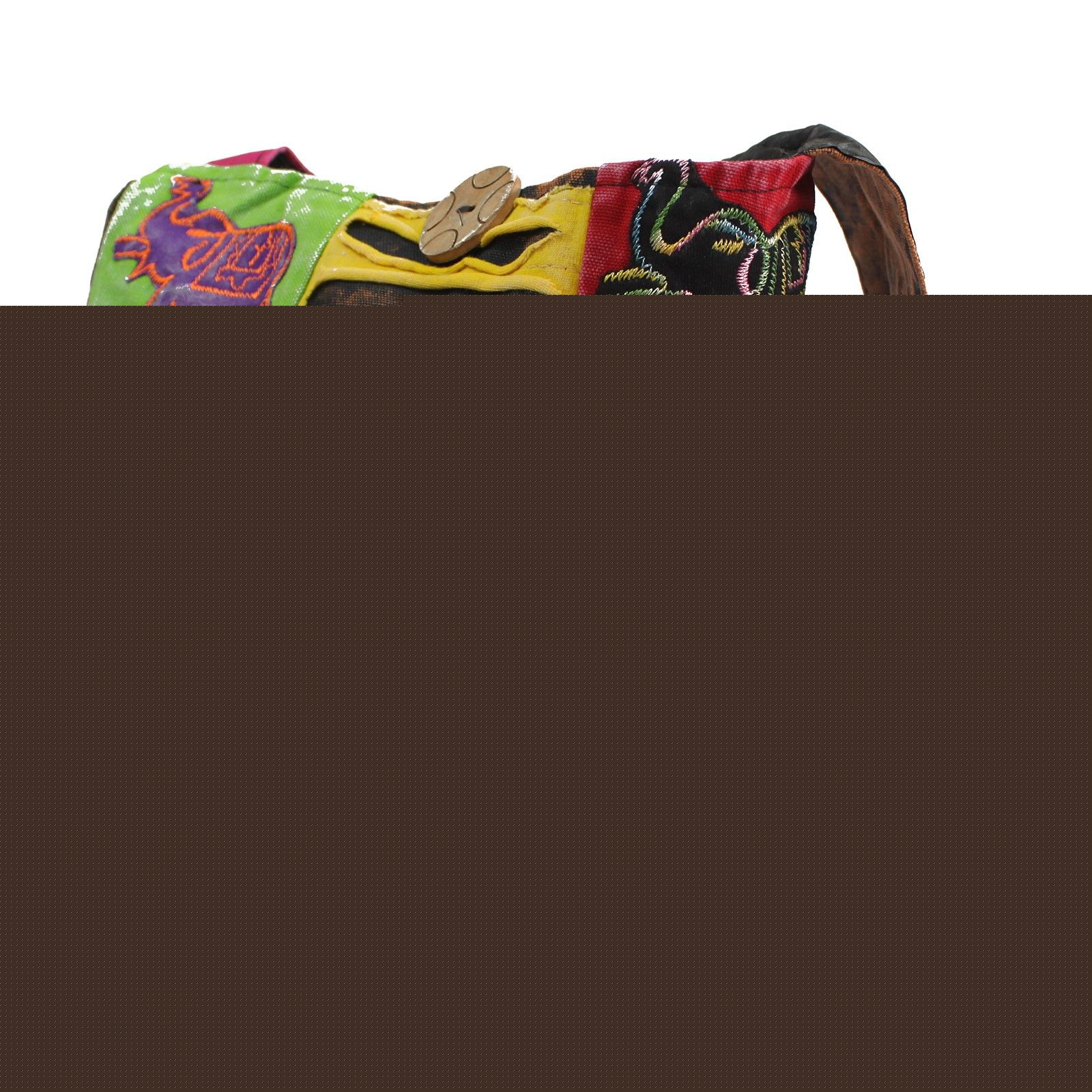 Polished Ethnic Sling Bag Chocolate Elephant featuring natural patterning and unique variations - Positive Faith Hope Love