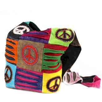 Polished Ethnic Sling Bag Sand Peace 2 featuring natural patterning and unique variations - Positive Faith Hope Love