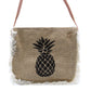 Polished Fab Fringe Bag - Pineapple Print featuring natural patterning and unique variations - Positive Faith Hope Love