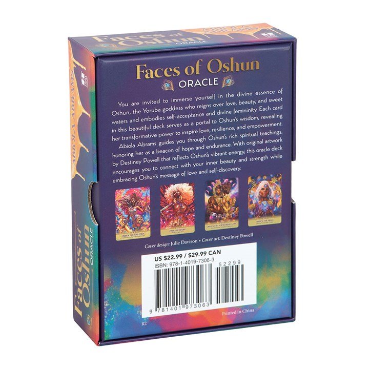 Polished Faces Of Oshun Oracle Cards featuring natural patterning and unique variations - Positive Faith Hope Love