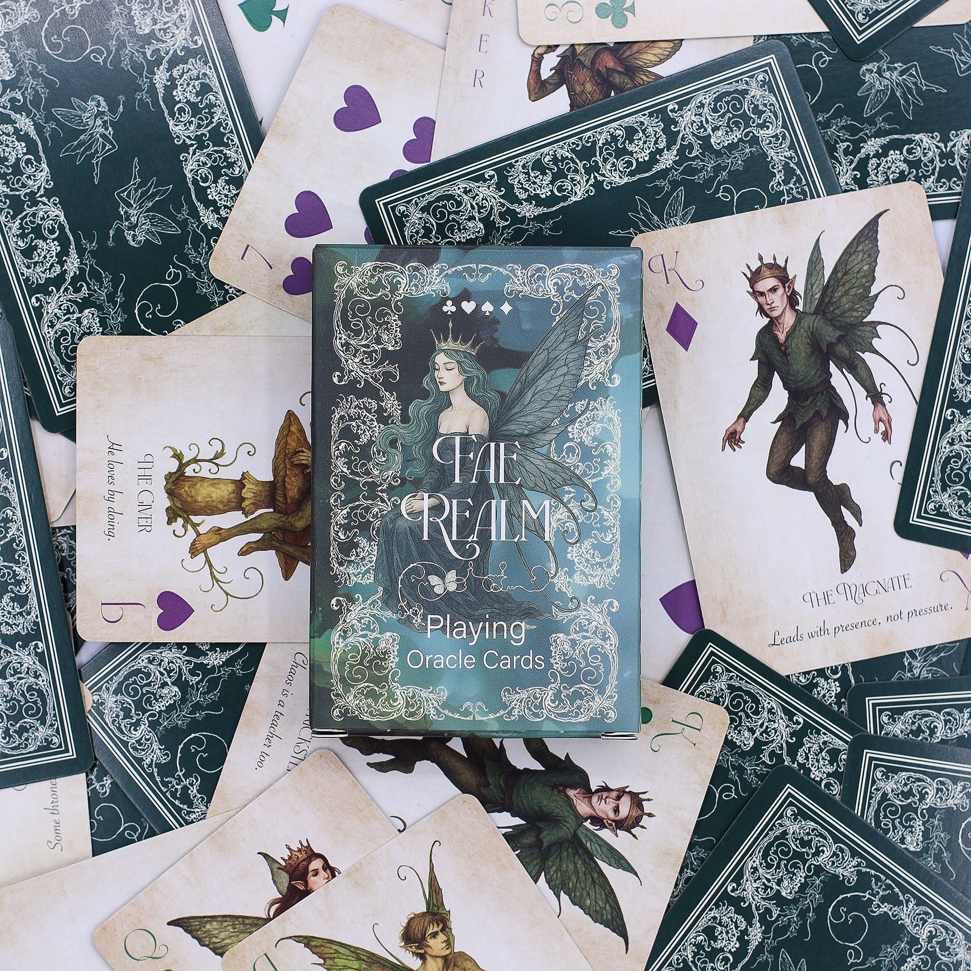 Fae Realm Playing & Oracle Cards – Fairy Theme - Positive Faith Hope Love