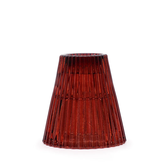 Polished Flip Dinner Candle Tealight Holder Vampire Red featuring natural patterning and unique variations - Positive Faith Hope Love