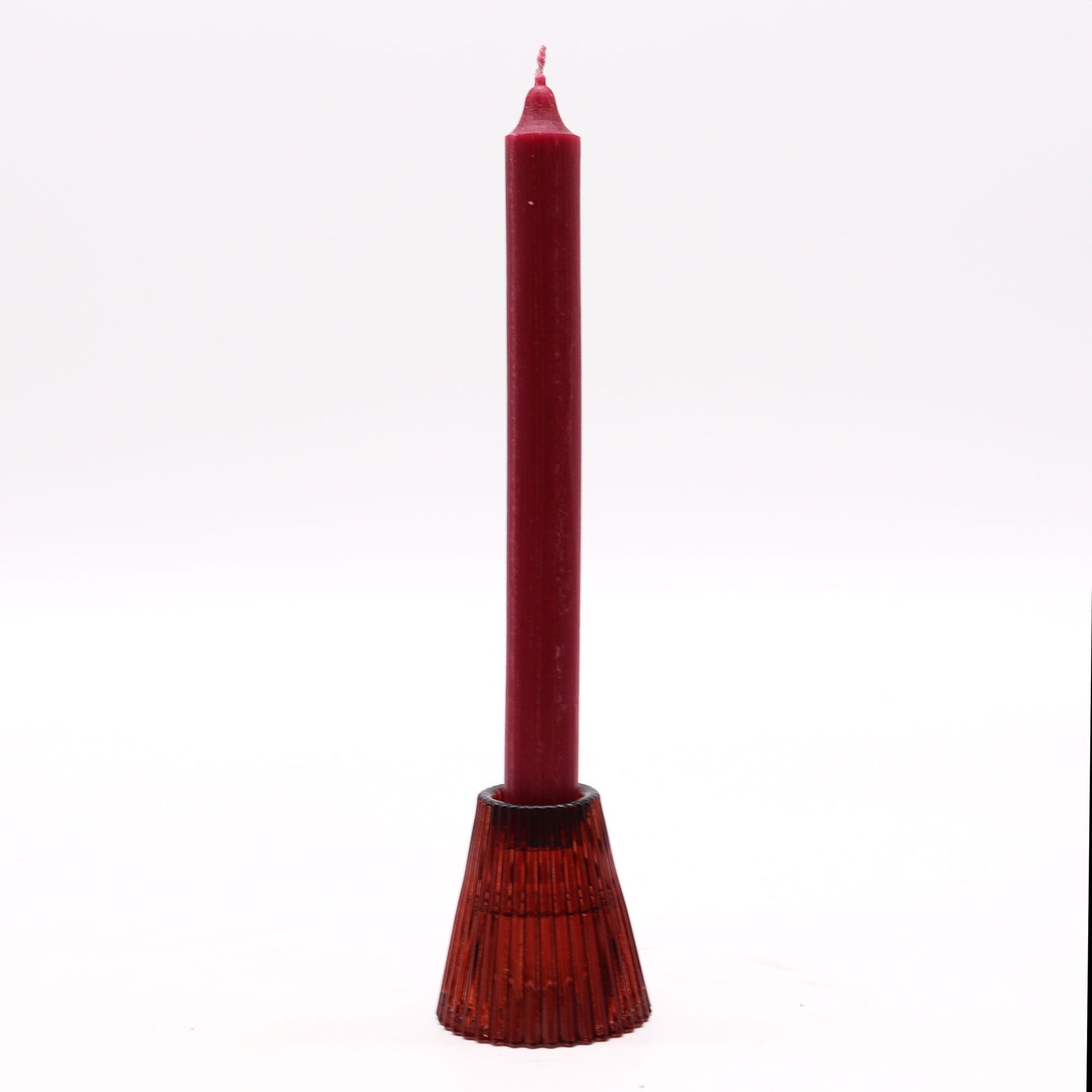Polished Flip Dinner Candle Tealight Holder Vampire Red featuring natural patterning and unique variations - Positive Faith Hope Love