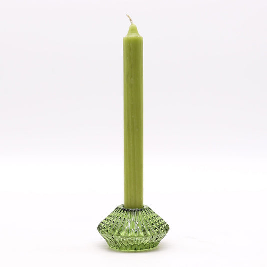 Polished Flower Flip Dinner Candle Tealight Holder Garden Jade featuring serene green tone and smooth polish - Positive Faith Hope Love