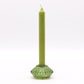 Polished Flower Flip Dinner Candle Tealight Holder Garden Jade featuring serene green tone and smooth polish - Positive Faith Hope Love