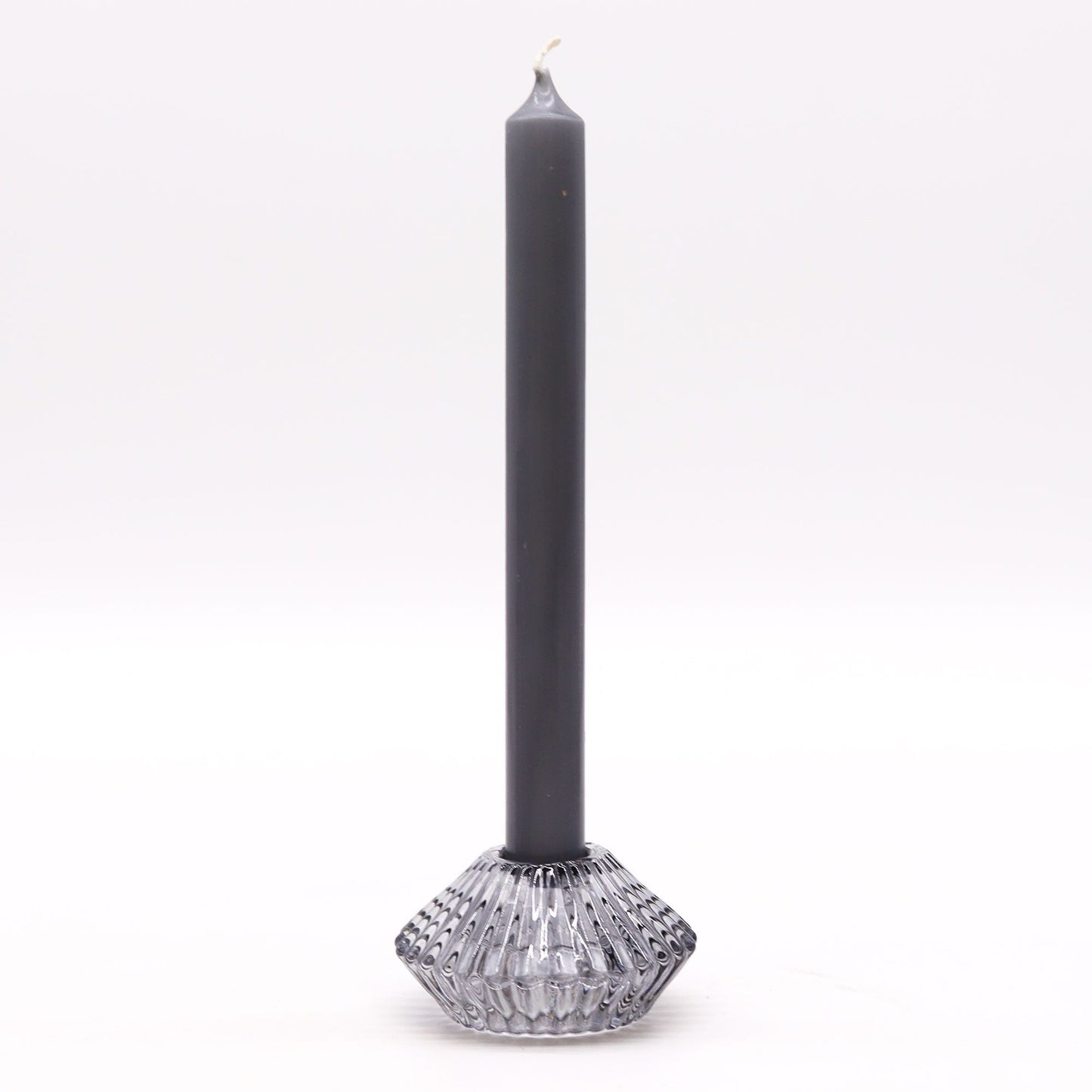 Polished Flower Flip Dinner Candle Tealight Holder Midnight Grey featuring natural patterning and unique variations - Positive Faith Hope Love