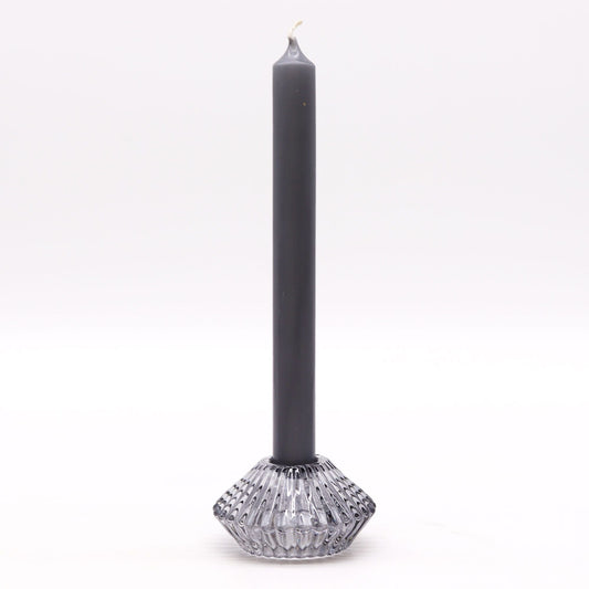 Polished Flower Flip Dinner Candle Tealight Holder Midnight Grey featuring natural patterning and unique variations - Positive Faith Hope Love