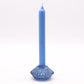 Polished Flower Flip Dinner Candle Tealight Holder Royal Blue featuring natural patterning and unique variations - Positive Faith Hope Love