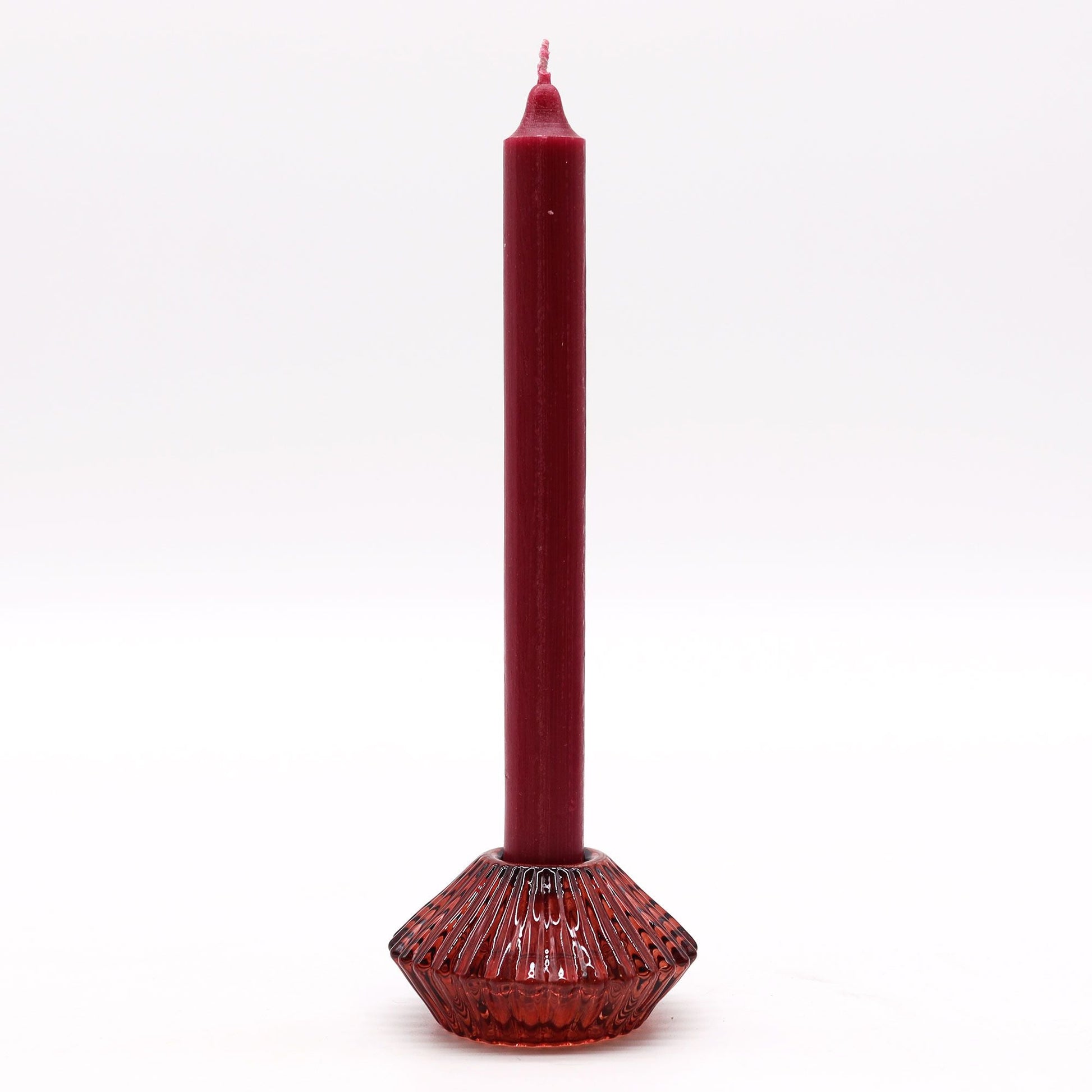 Polished Flower Flip Dinner Candle Tealight Holder Vampire Red featuring natural patterning and unique variations - Positive Faith Hope Love