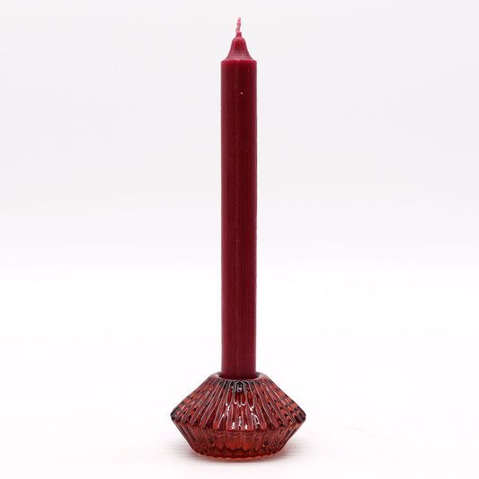 Polished Flower Flip Dinner Candle Tealight Holder Vampire Red featuring natural patterning and unique variations - Positive Faith Hope Love