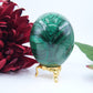 Polished Flower Malacite Egg 619G featuring natural patterning and unique variations - Positive Faith Hope Love