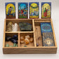 Four Section Tarot Box with Card Holder - Positive Faith Hope Love