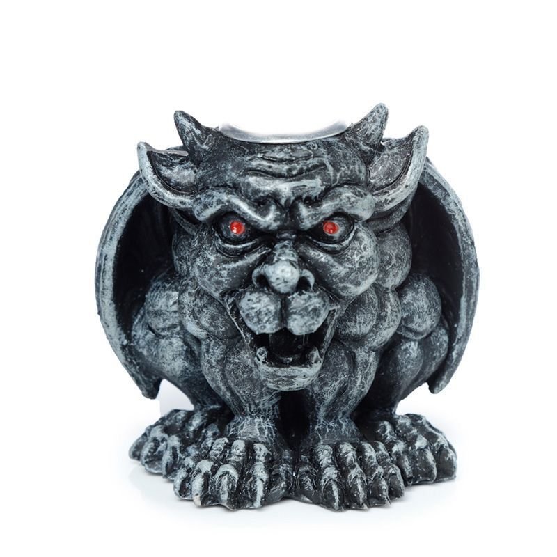 Polished Gargoyle Backflow Incense Burner 1 featuring natural patterning and unique variations - Positive Faith Hope Love