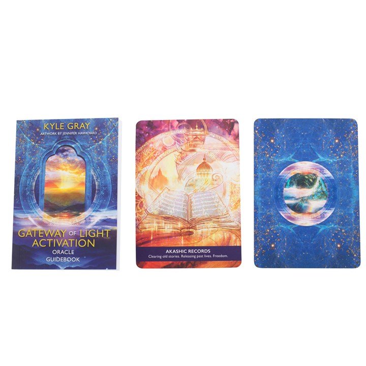 Polished Gateway Of Light Activation Oracle Cards featuring natural patterning and unique variations - Positive Faith Hope Love
