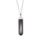 Polished Gemstone Classic Point Pendant Black Agate 1 featuring banded patterns and glossy finish - Positive Faith Hope Love