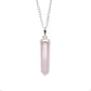 Polished Gemstone Classic Point Pendant Rose Quartz featuring soft pink tone and gentle translucence - Positive Faith Hope Love