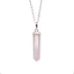 Polished Gemstone Classic Point Pendant Rose Quartz featuring soft pink tone and gentle translucence - Positive Faith Hope Love