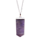 Polished Gemstone Flat Pencil Pendant Amethyst featuring rich purple colour and natural clarity - Positive Faith Hope Love