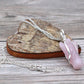 Polished Gemstone Guardian Angel Pendant Rose Quartz featuring soft pink tone and gentle translucence - Positive Faith Hope Love