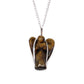 Polished Gemstone Guardian Angel Pendant Tiger Eye 3 featuring natural patterning and unique variations - Positive Faith Hope Love