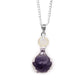 Polished Gemstone Healing Hands Pendant Amethyst featuring rich purple colour and natural clarity - Positive Faith Hope Love