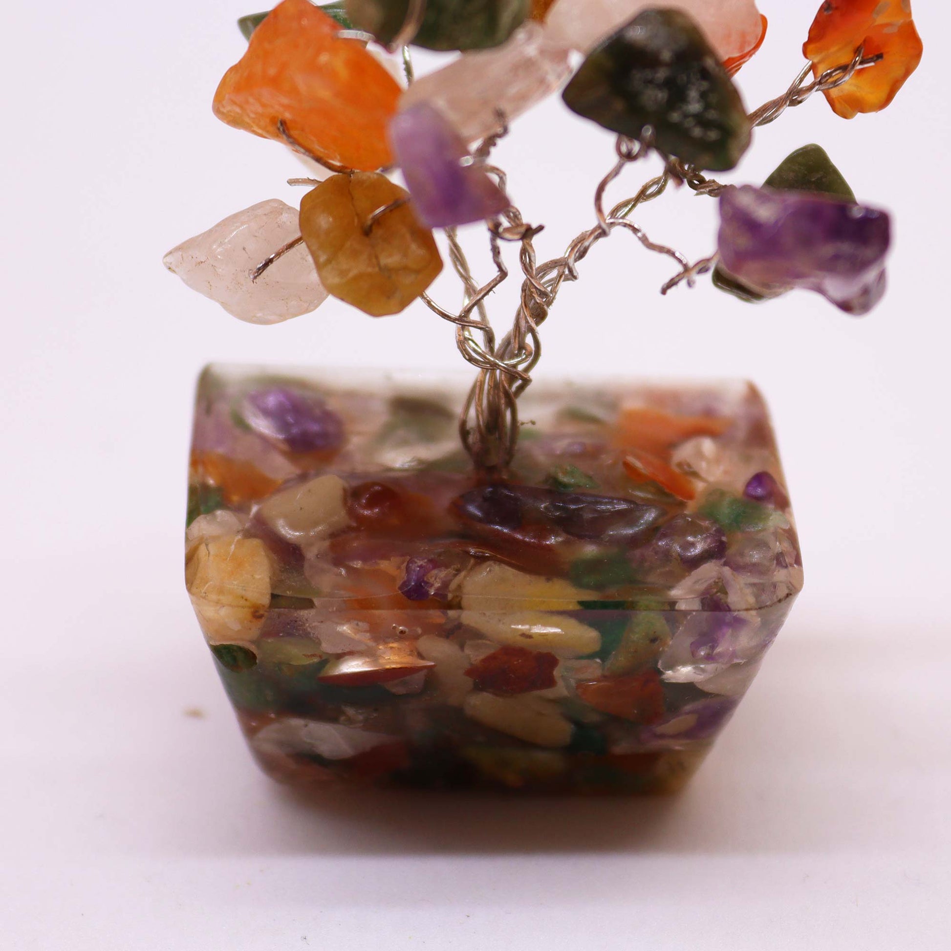 Gemstone Tree with Orgonite Base - 15 Stone - Multi Stone - Positive Faith Hope Love