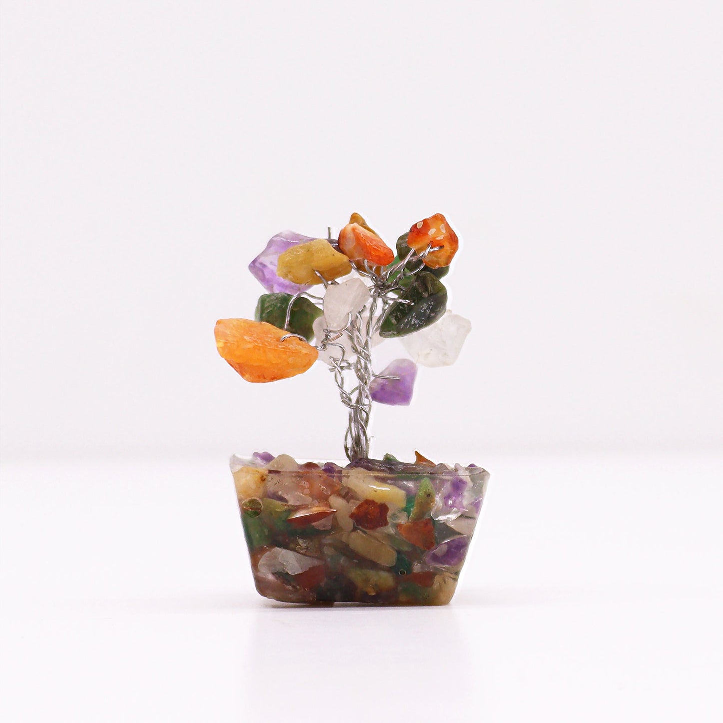 Gemstone Tree with Orgonite Base - 15 Stone - Multi Stone - Positive Faith Hope Love