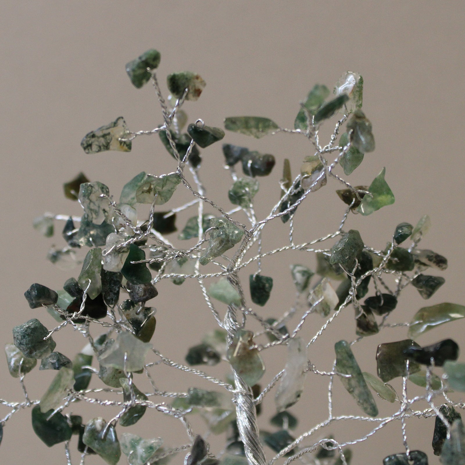 Gemstone Tree with Orgonite Base - 160 Stone - Moss Agate - Positive Faith Hope Love