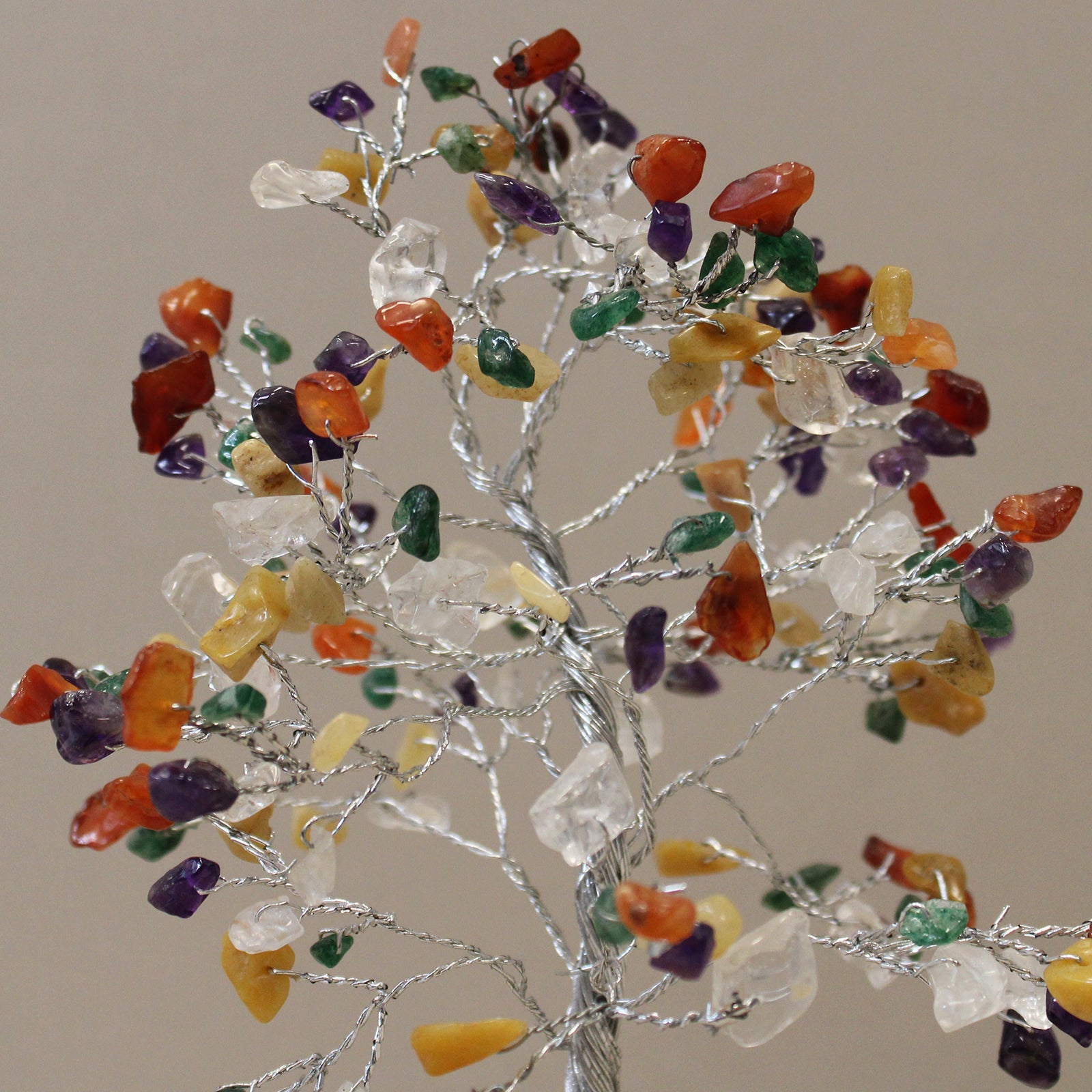 Gemstone Tree with Orgonite Base - 160 Stone - Multi Stone - Positive Faith Hope Love