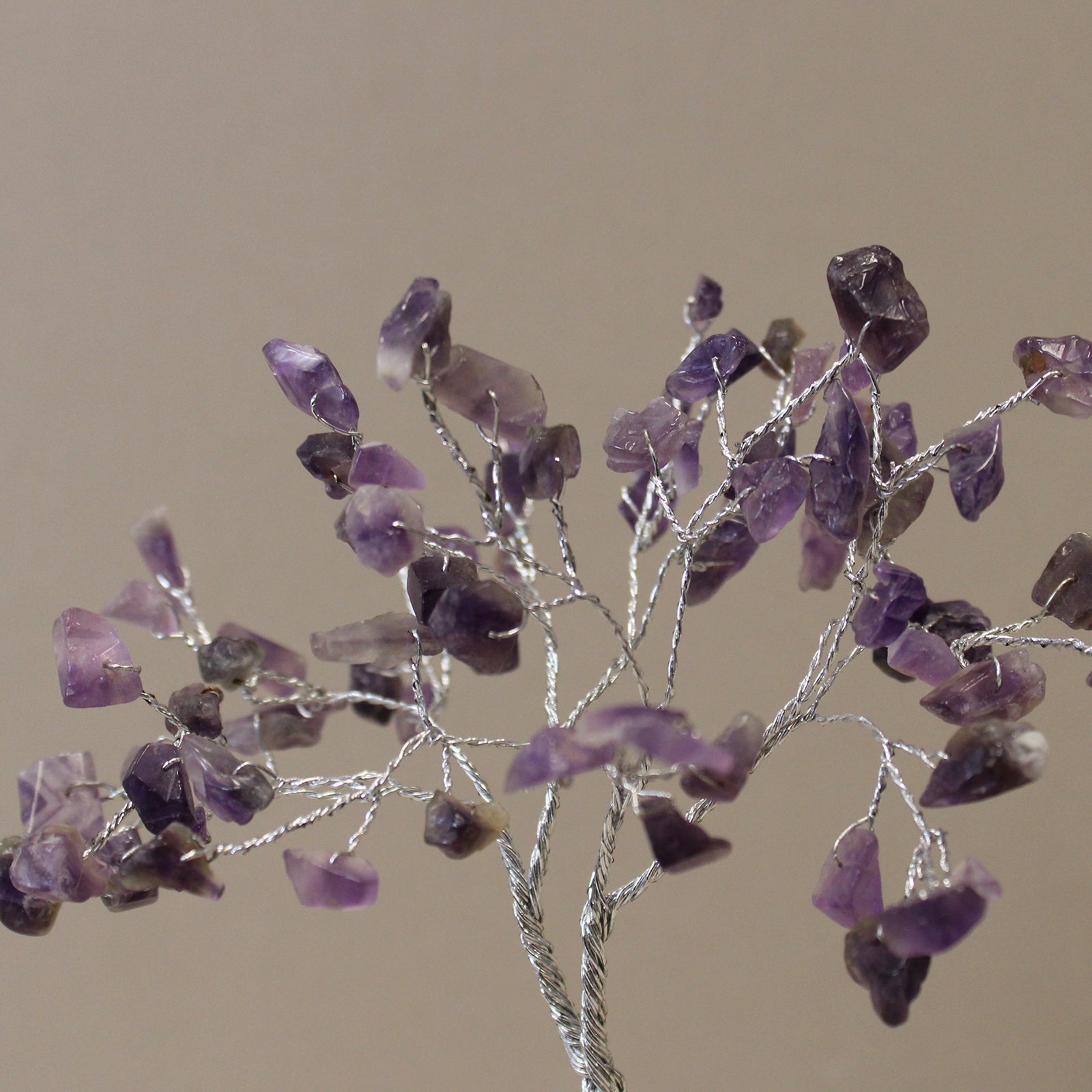 Gemstone Tree with Orgonite Base - 80 Stone - Amethyst - Positive Faith Hope Love