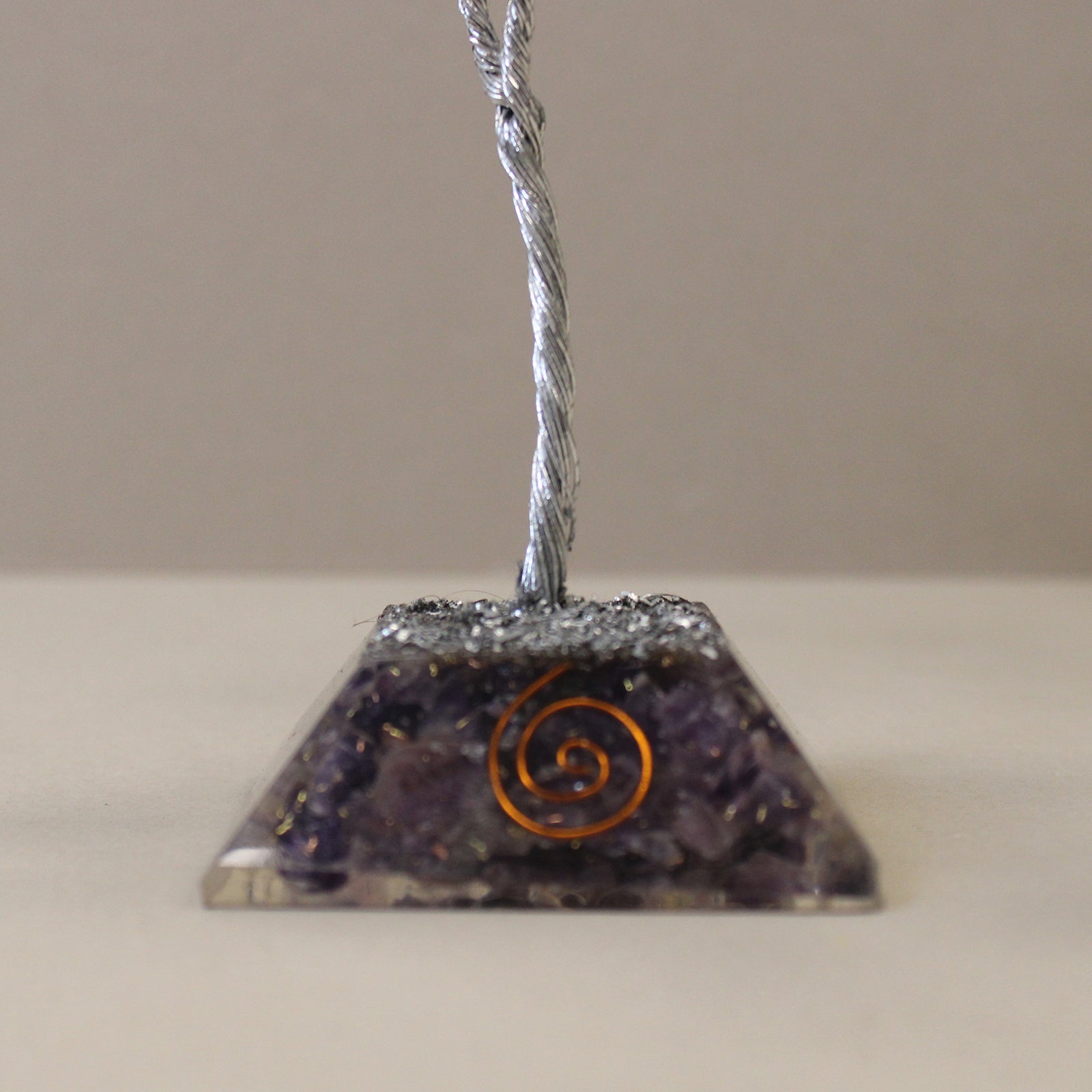 Gemstone Tree with Orgonite Base - 80 Stone - Amethyst - Positive Faith Hope Love