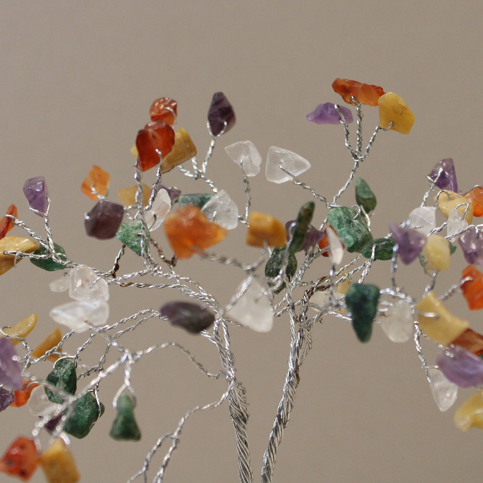 Gemstone Tree with Orgonite Base - 80 Stone - Multi Stone - Positive Faith Hope Love