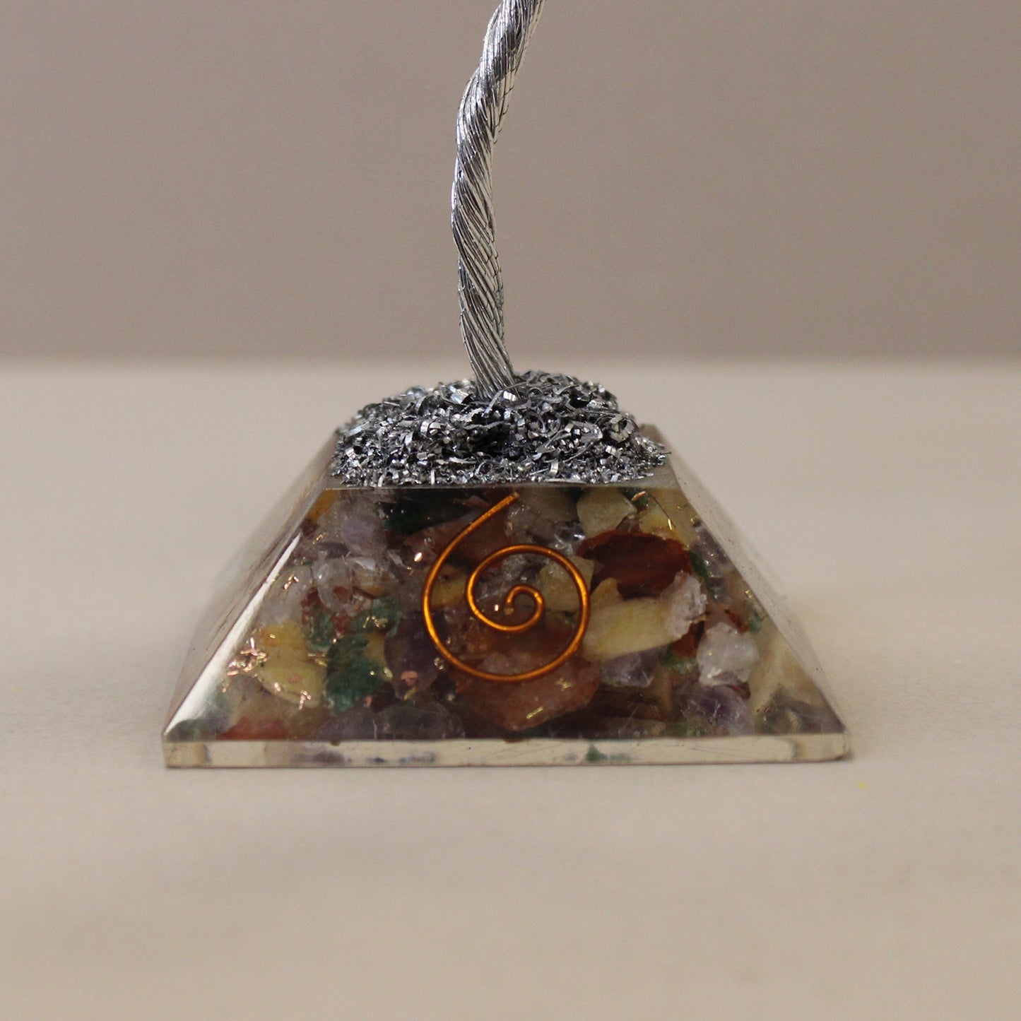 Gemstone Tree with Orgonite Base - 80 Stone - Multi Stone - Positive Faith Hope Love