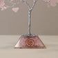 Gemstone Tree with Orgonite Base - 80 Stone - Rose Quartz - Positive Faith Hope Love