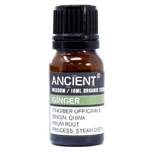 Polished Ginger Organic Essential Oil 10ml featuring natural patterning and unique variations - Positive Faith Hope Love