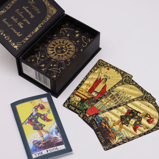 Gold Foil Tarot - Let the Magic Begin - Gift Box - Positive Faith Hope Love