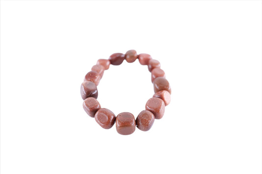 Goldstone Tumblestone Bracelet - Positive Faith Hope Love