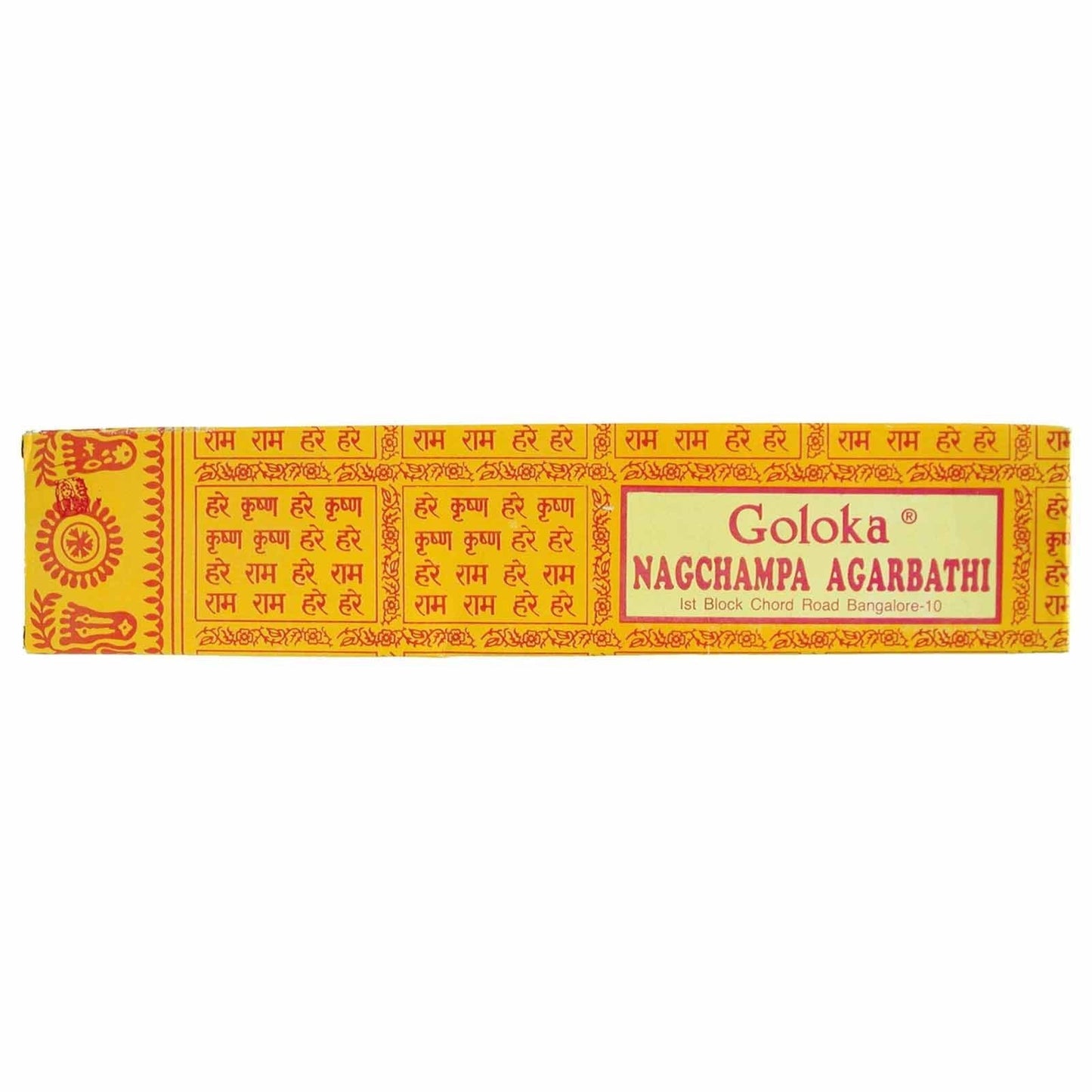 Polished Goloka Nagchampa Incense Sticks 16G featuring natural patterning and unique variations - Positive Faith Hope Love