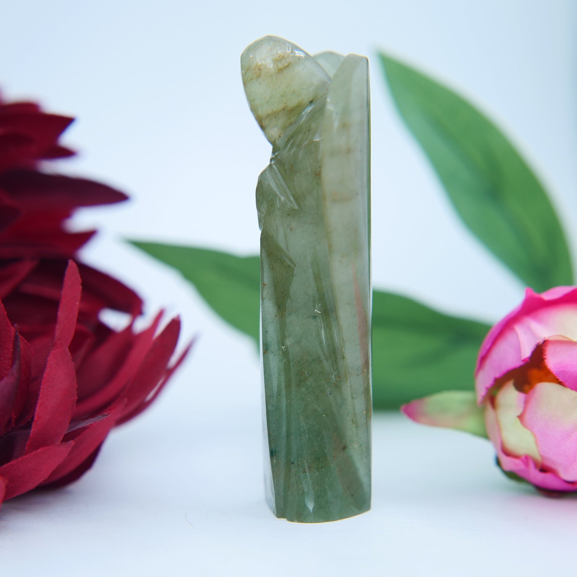 Green Aventurine Crystal Angel — 80mm - Positive Faith Hope Love