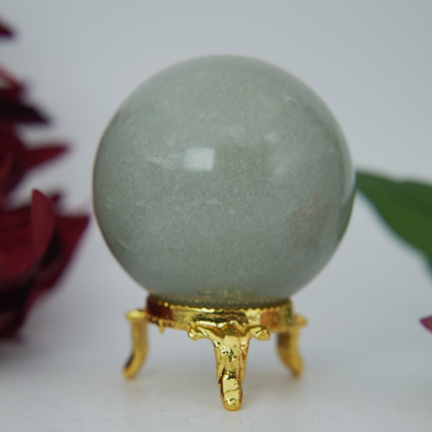 Green Aventurine Sphere — 230 g (55 mm) - Positive Faith Hope Love